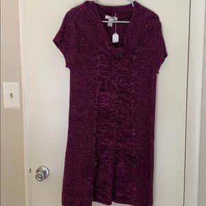 Purple sweater dress